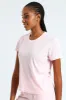 Pointelle Knit Tee - Pink sold by Edgars 