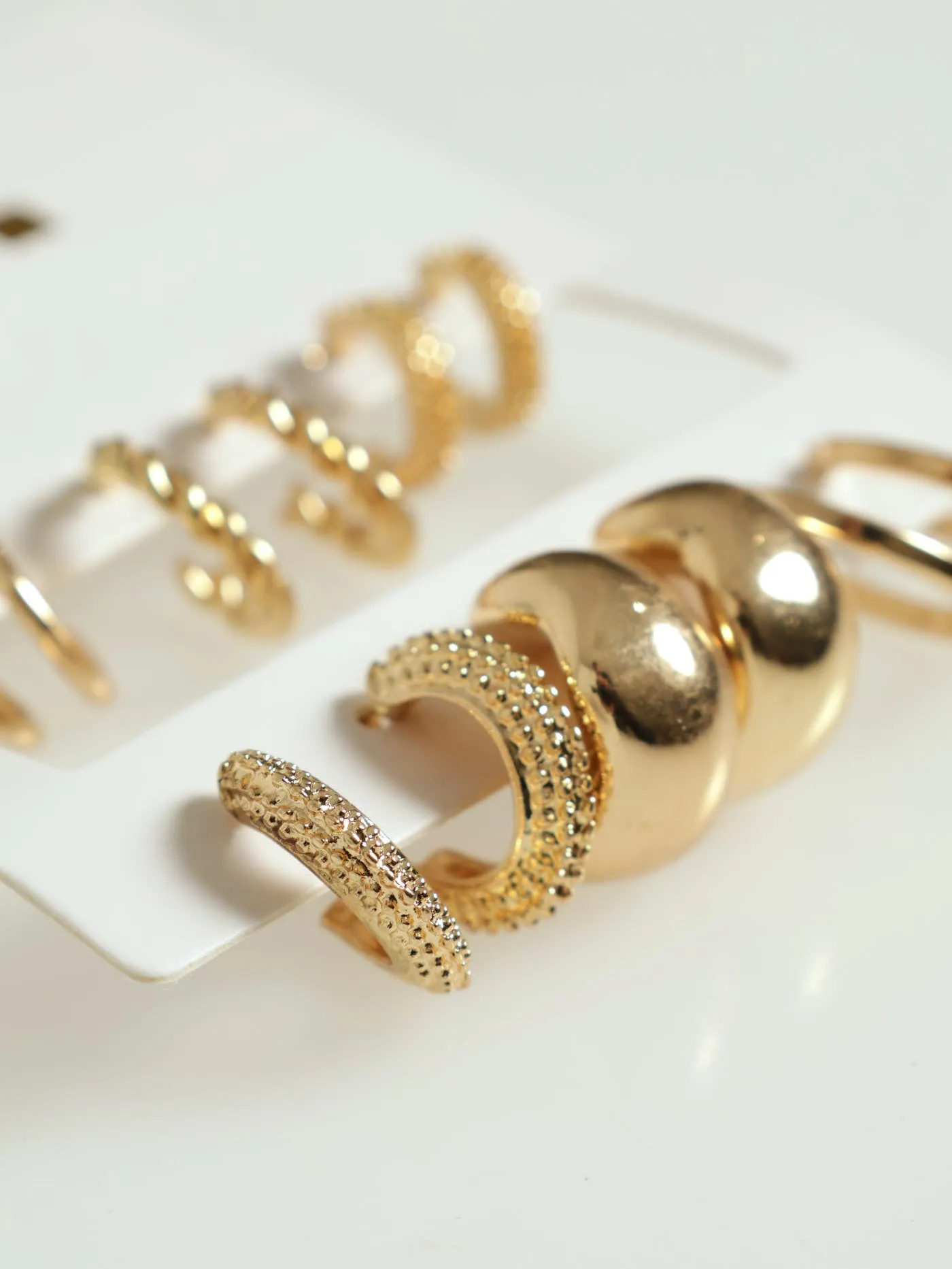 6 Pack Small Hoops Earrings - Gold sold by Edgars product image thumbnail 3