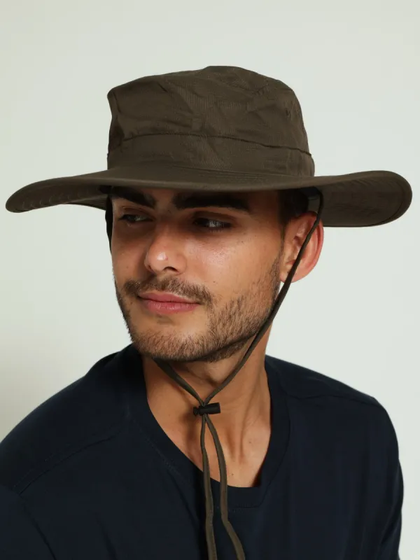 Big Rim Fisherman Bucket Hat - Olive sold by Edgars 