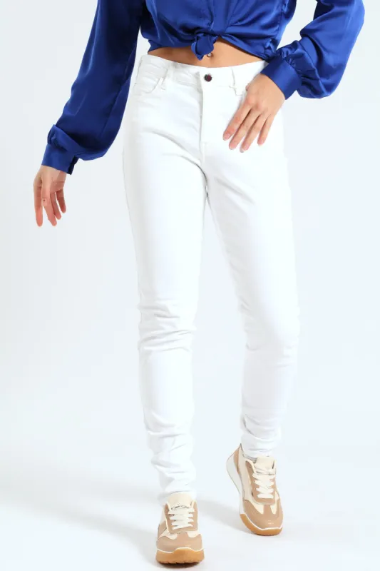Sexy Curve Mid Rise Jeans - White sold by Edgars 