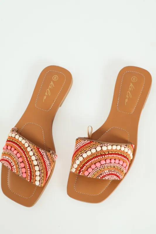 Multi Coloured Beaded Mule sold by Edgars