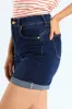 Roll Hem Mid Thigh Classic Denim Short-Ink sold by Edgars 