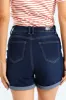 Roll Hem Mid Thigh Classic Denim Short-Ink sold by Edgars 