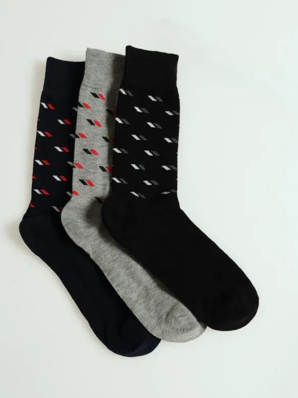 3 Pack Anklet Socks - Navy/Grey sold by Edgars