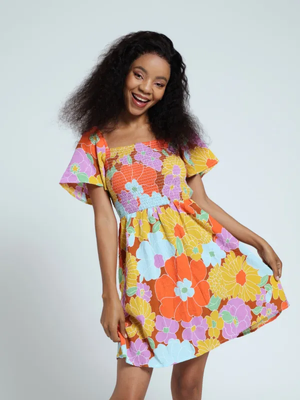 Floral Smock Mini Dress sold by Edgars