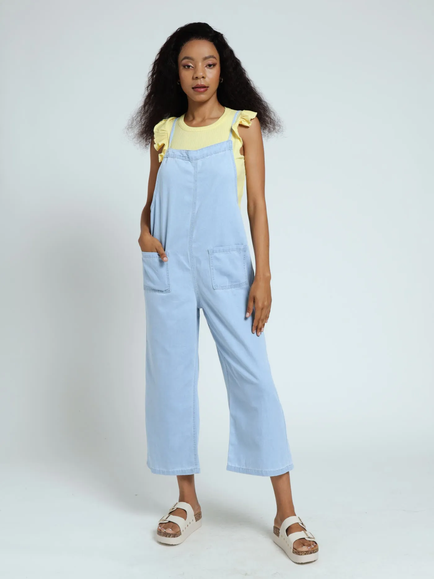 Denim Pocket Jumpsuit - Blue sold by Edgars