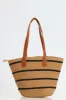 Stripe Straw Bag - Tan sold by Edgars 