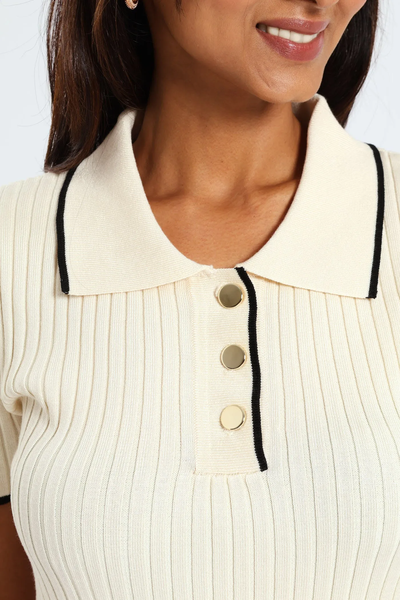 Ribbed Skater Knitwear Dress - Cream sold by Edgars product image thumbnail 4