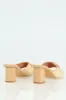 Raffia Trim Low Block Mule Heel - Natural sold by Edgars