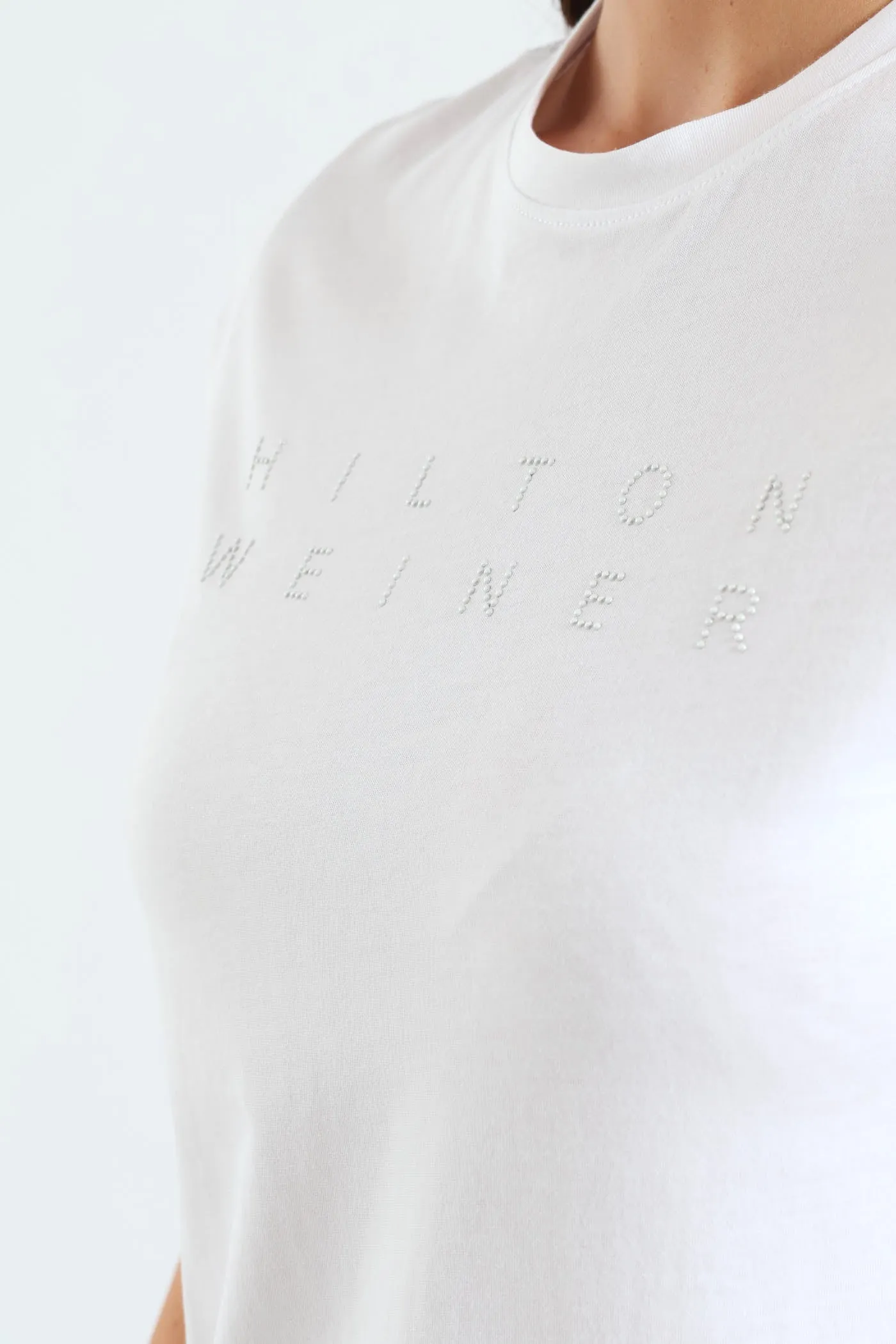 Rhinestone Detail T-Shirt - White sold by Edgars product image thumbnail 2