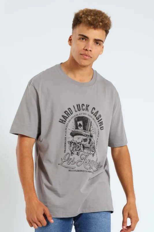 Tonal Skull Tee - Grey made by Edgars 