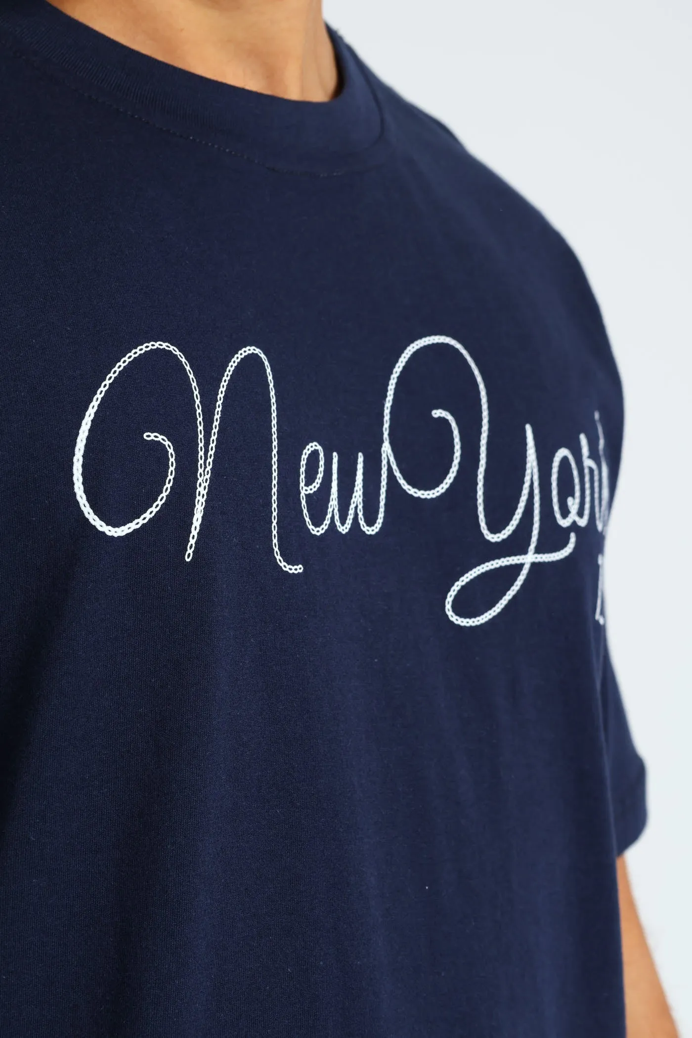 Stitch Print Tee - Navy sold by Edgars product image thumbnail 4