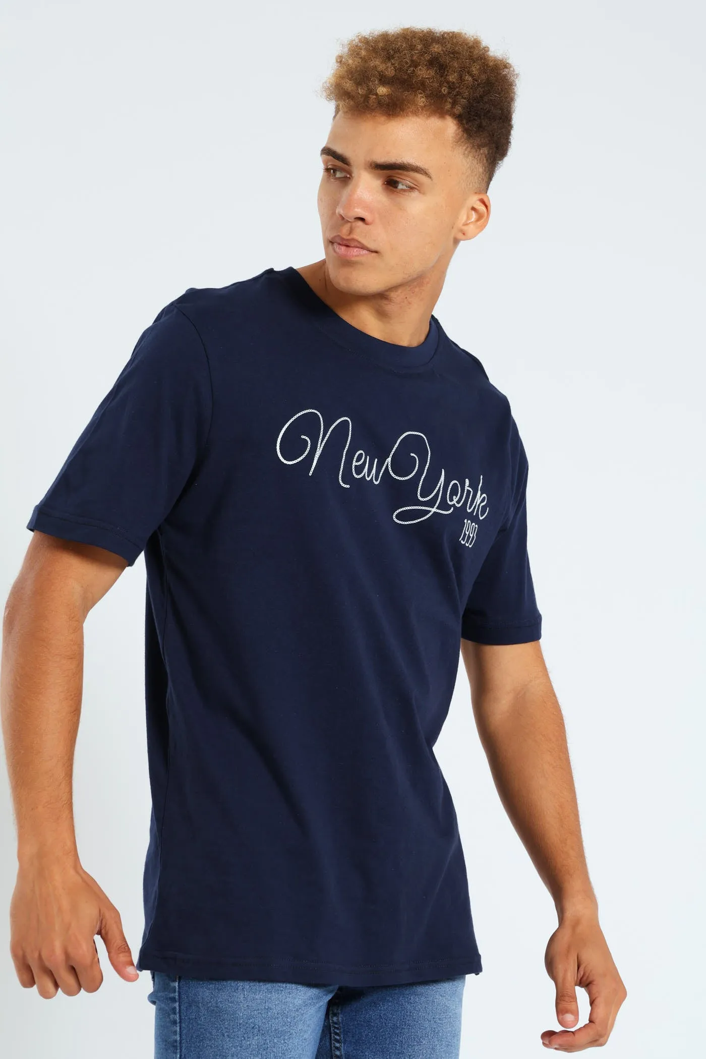 Stitch Print Tee - Navy sold by Edgars product image thumbnail 2