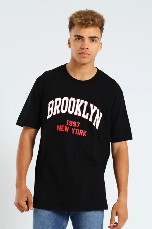 Brooklyn Print Tee - Black sold by Edgars