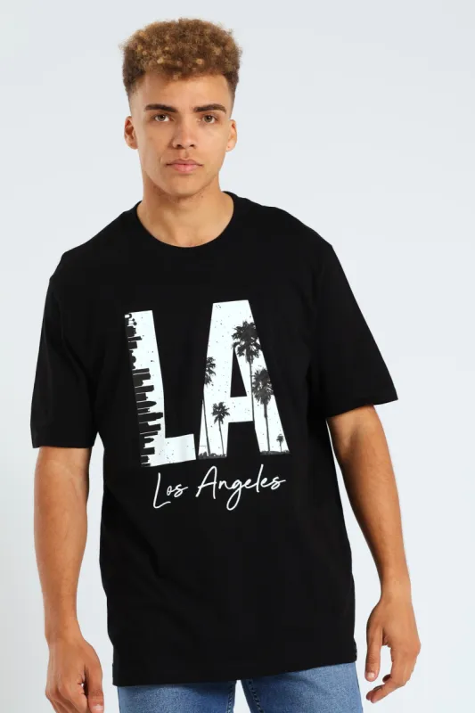 LA Print Tee - Black sold by Edgars 