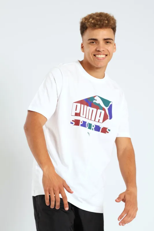 Puma Graphics  Sports Tee - White sold by Edgars