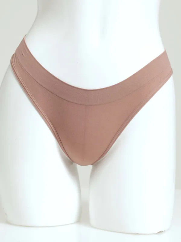 3 Pack Seamless G-String - Windsor Wine/Deep Mahogany sold by Edgars