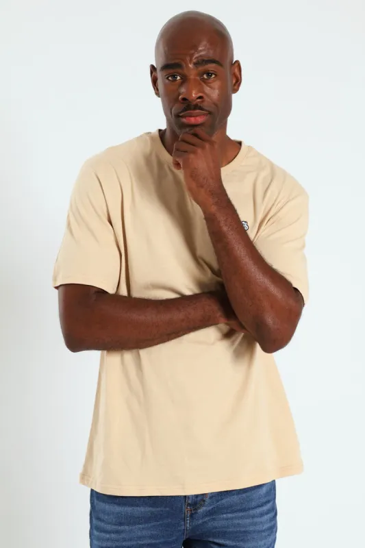 Basic Crew Tee - Light Stone sold by Edgars