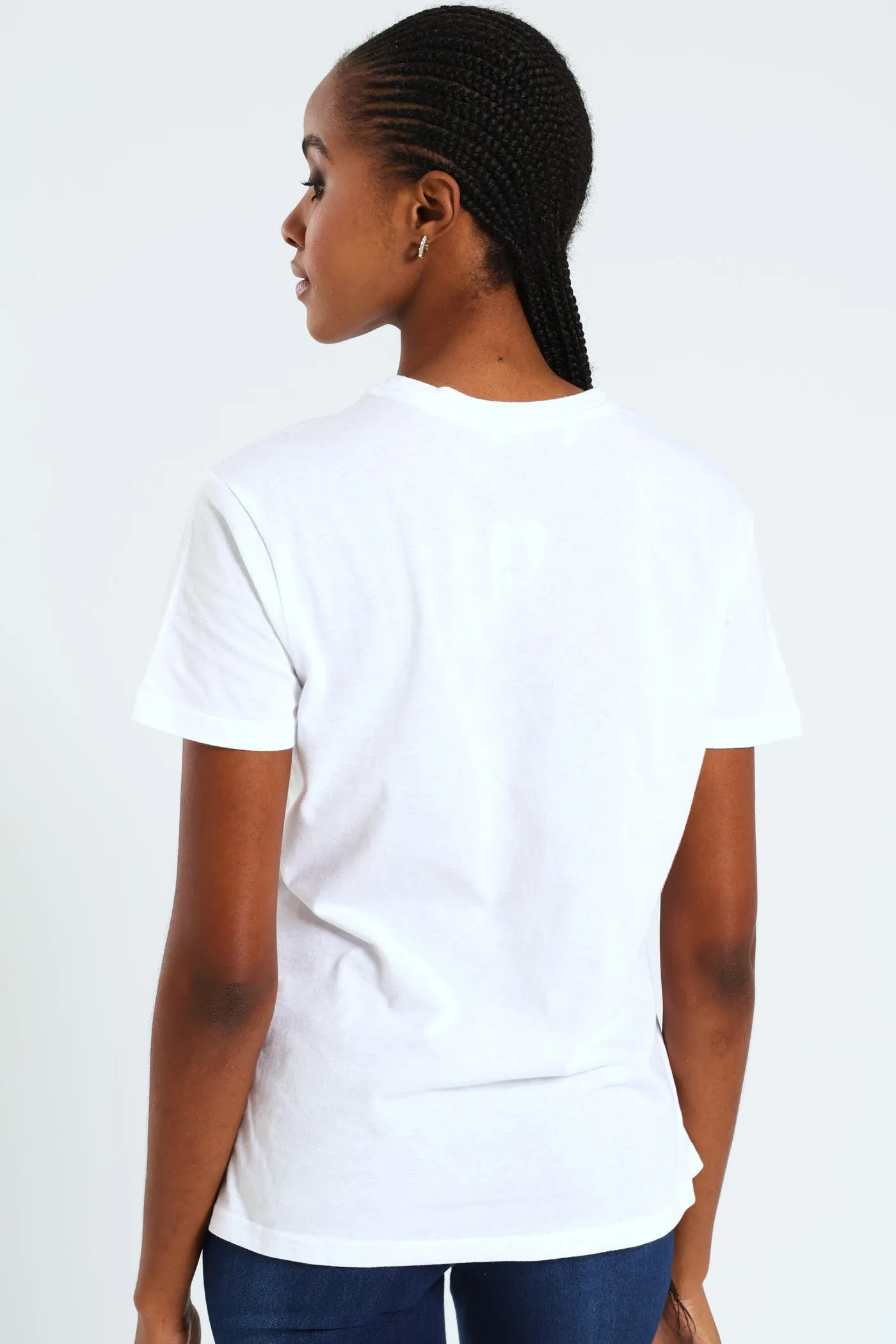 Short Sleeve Sunset Retro Glitter Tee - White sold by Edgars product image thumbnail 3