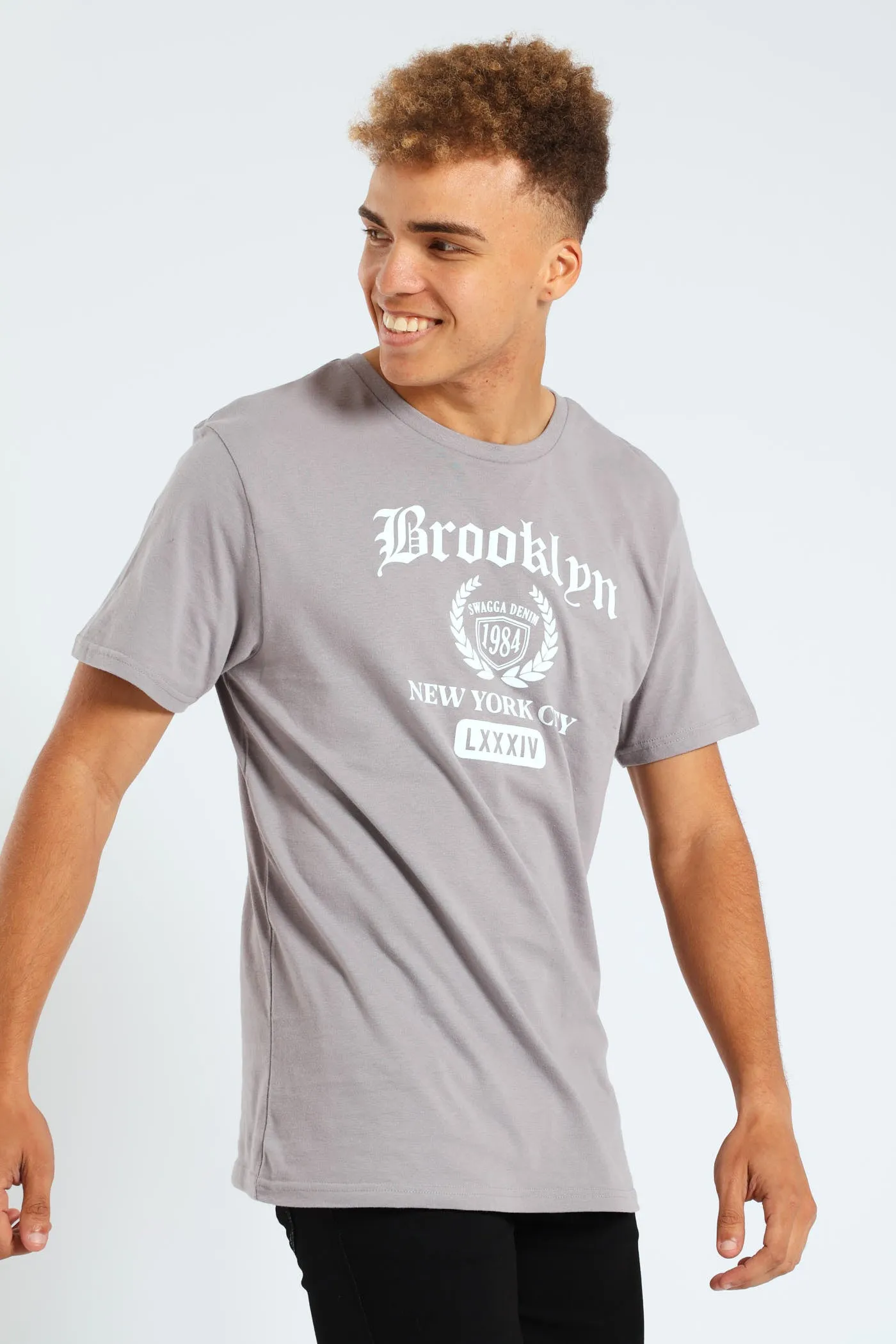 Short Sleeve Basic Print Tee - Light Grey sold by Edgars product image thumbnail 3