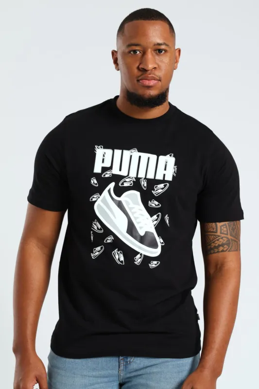 Graphics Sneaker Tee - Black made by Puma