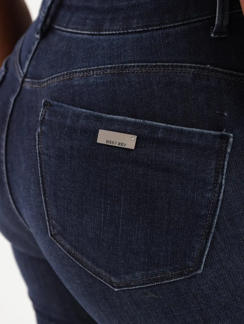 Ladies Dark Blue Axel Skinny Denim Jean With Stripe Diamante sold by Edgars product image thumbnail 5