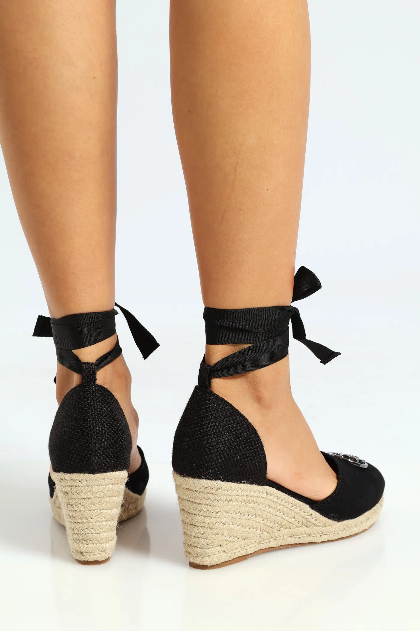 Jacquard Espadrille Wedge Heel - Black sold by Edgars product image thumbnail 2