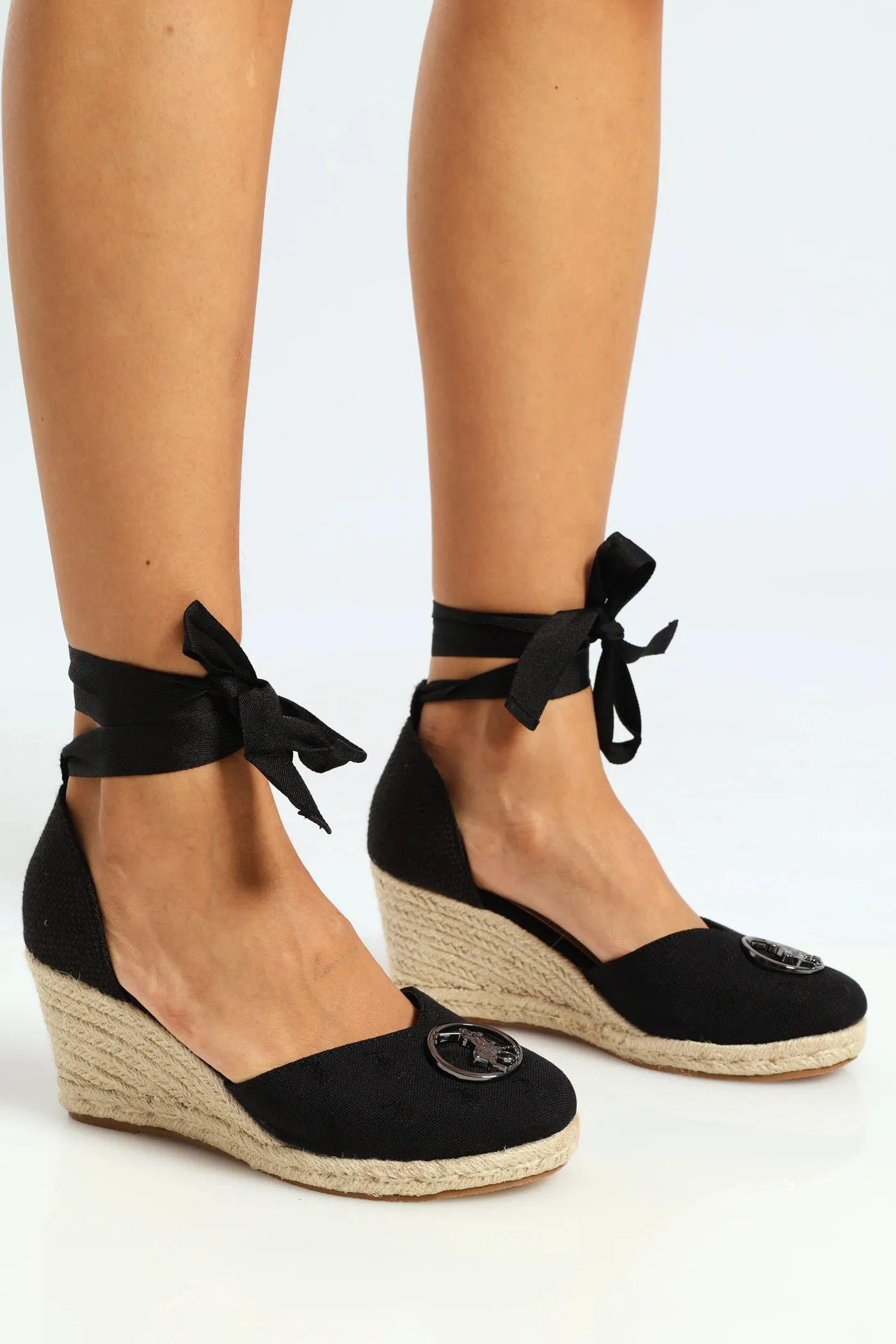 Jacquard Espadrille Wedge Heel - Black sold by Edgars product image thumbnail 3