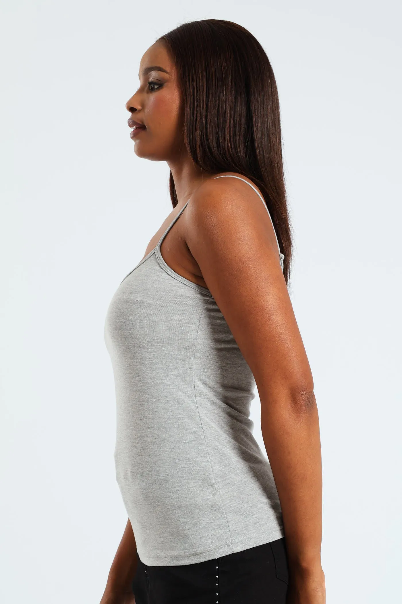 Sleeveless Cotton Lycra Cami - Grey Melange sold by Edgars product image thumbnail 3