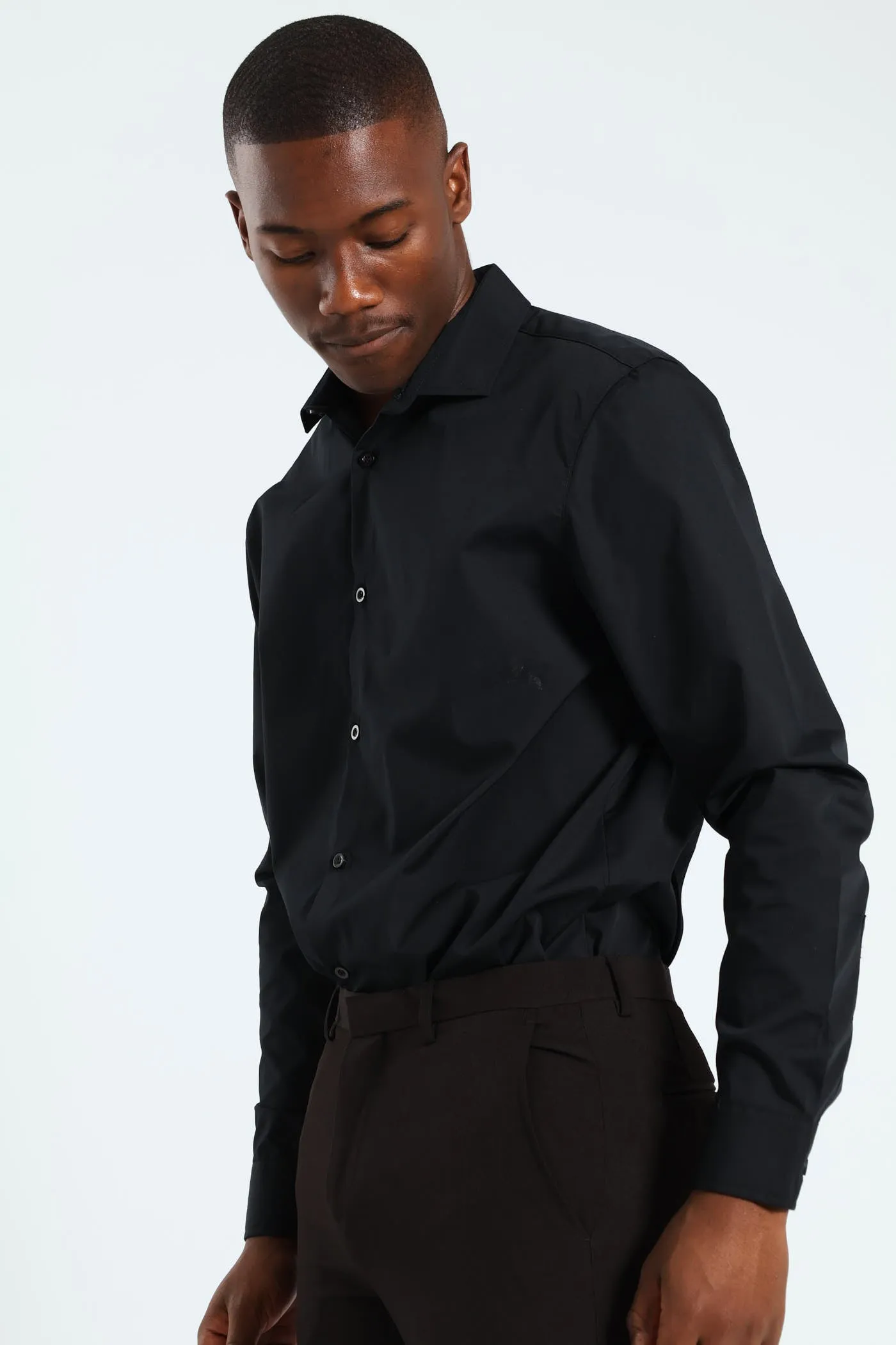 Easy Care Long Sleeve Shirt - Black sold by Edgars product image thumbnail 3