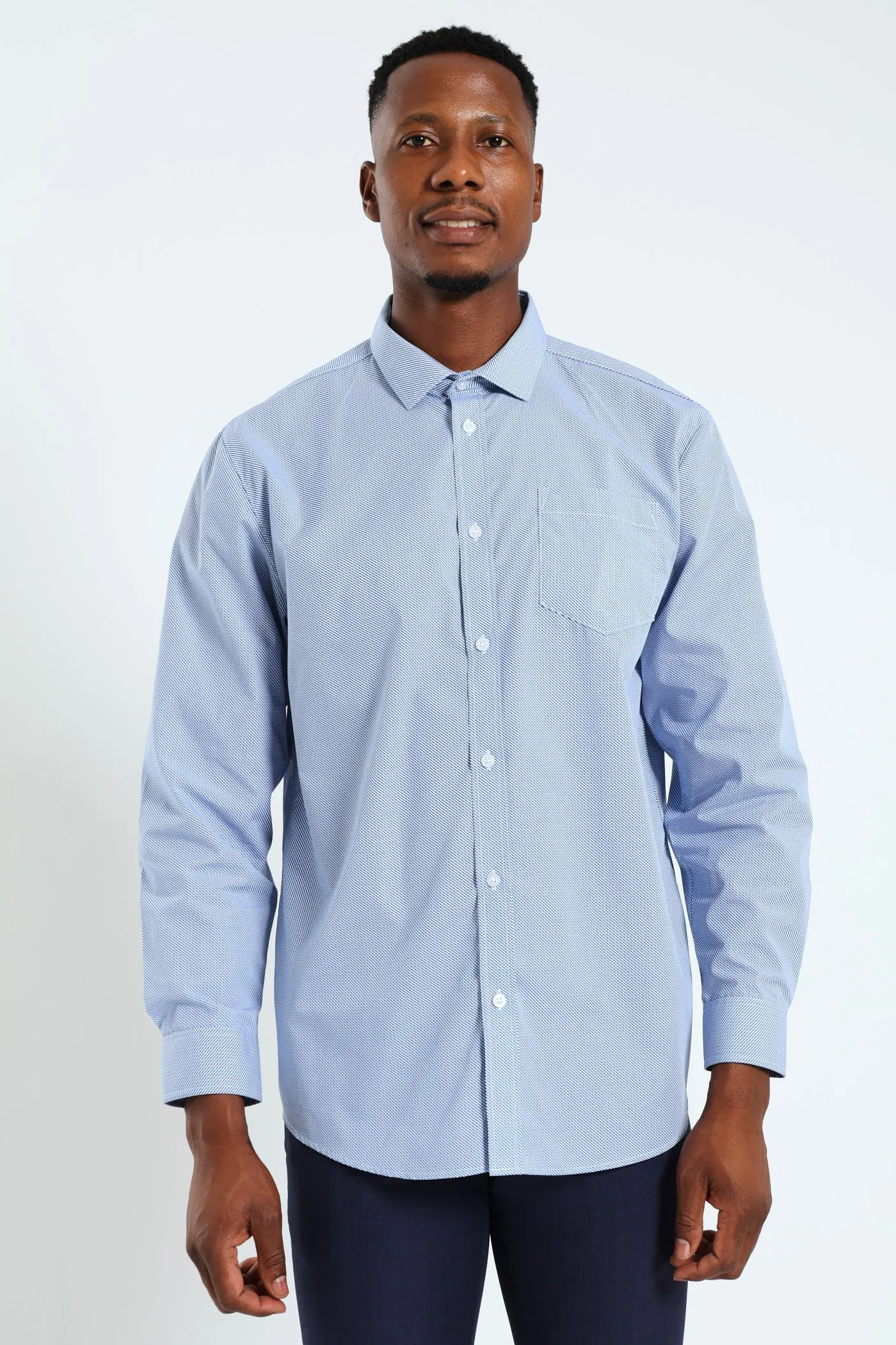 Two Tone Check Shirt - White/Blue sold by Edgars product image thumbnail 5