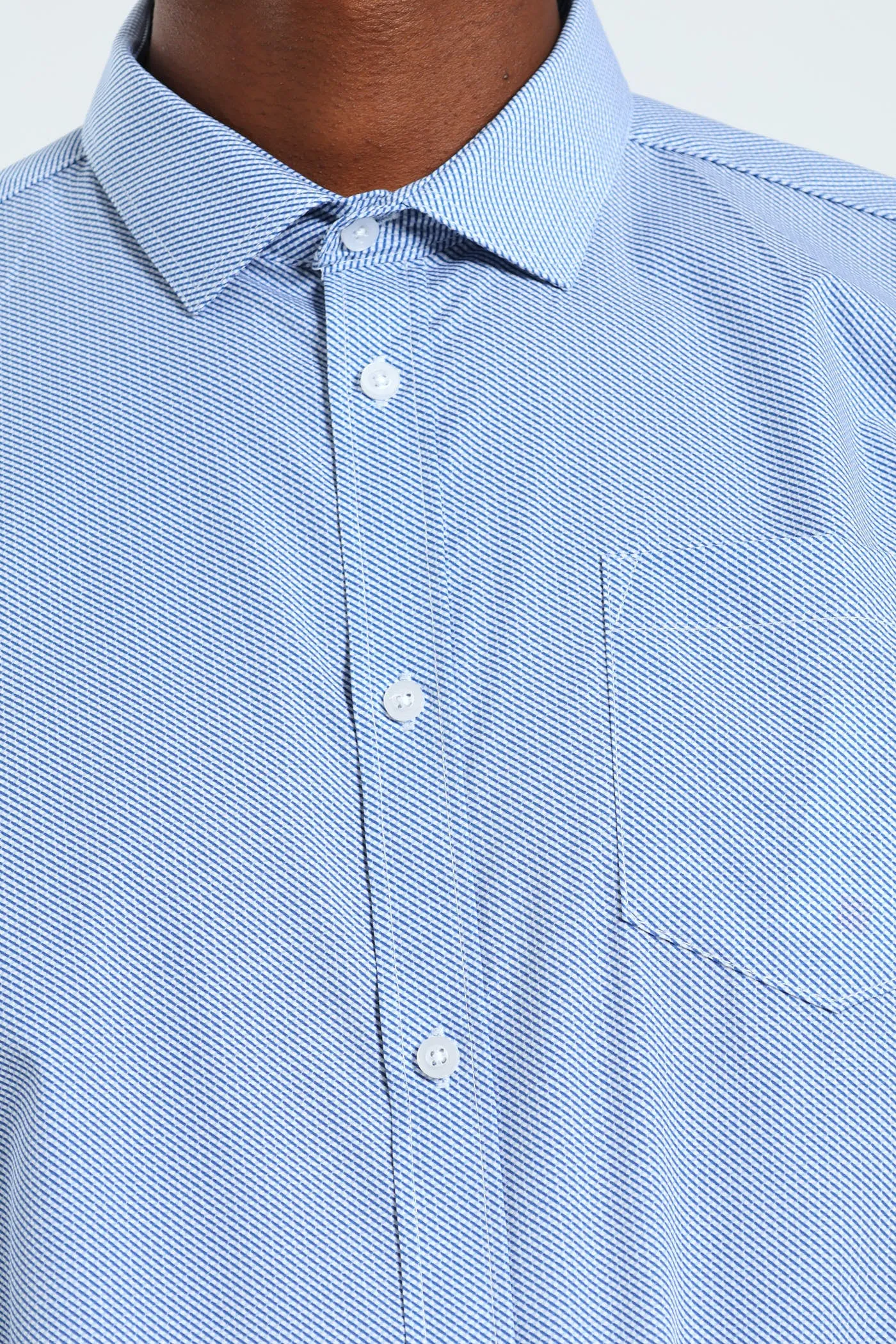 Two Tone Check Shirt - White/Blue sold by Edgars product image thumbnail 2