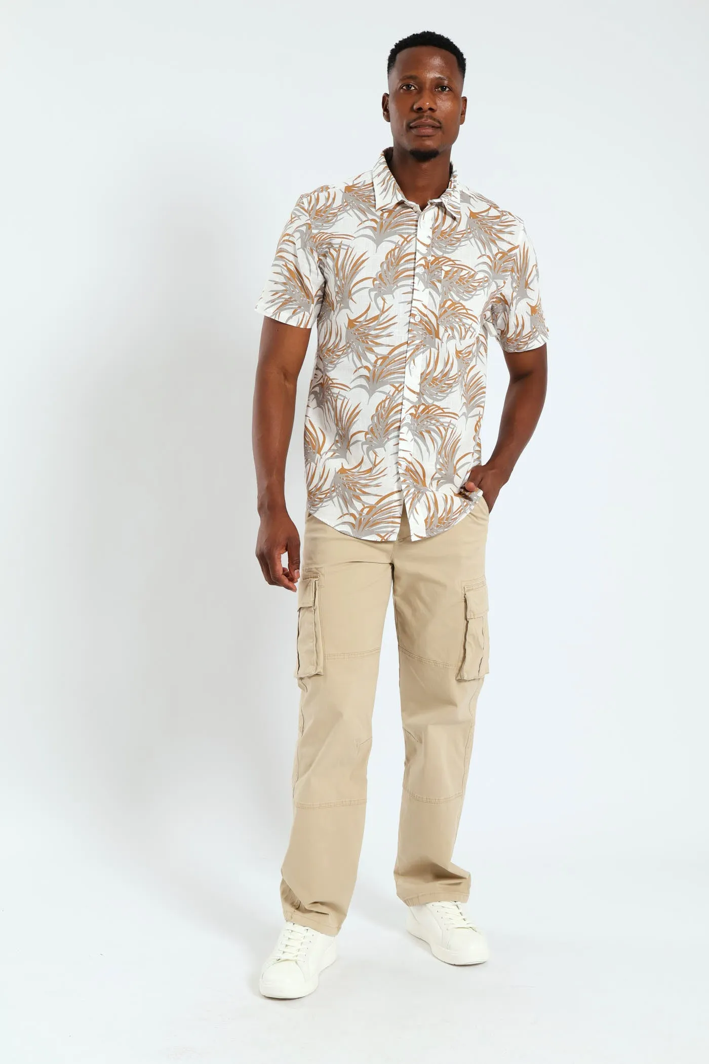 Palm Print Shirt - White sold by Edgars product image thumbnail 3