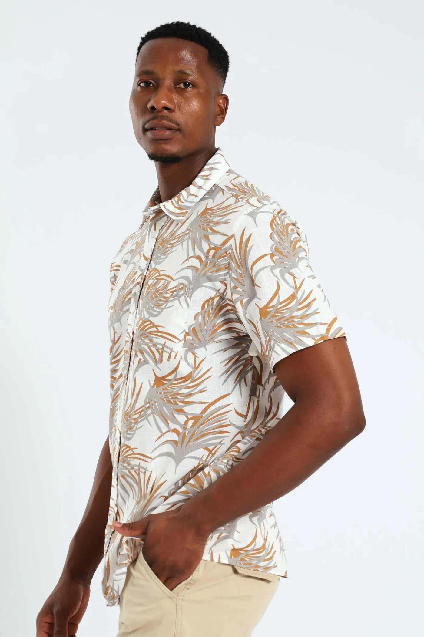 Palm Print Shirt - White sold by Edgars product image thumbnail 4