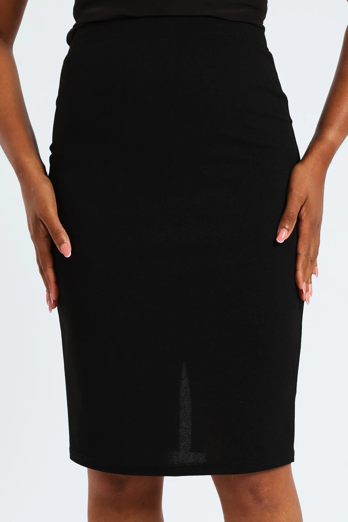 Basic Career Pencil Skirt - Black sold by Edgars