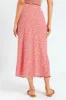 Pull On Bias Cut Maxi Skirt - Paprika sold by Edgars