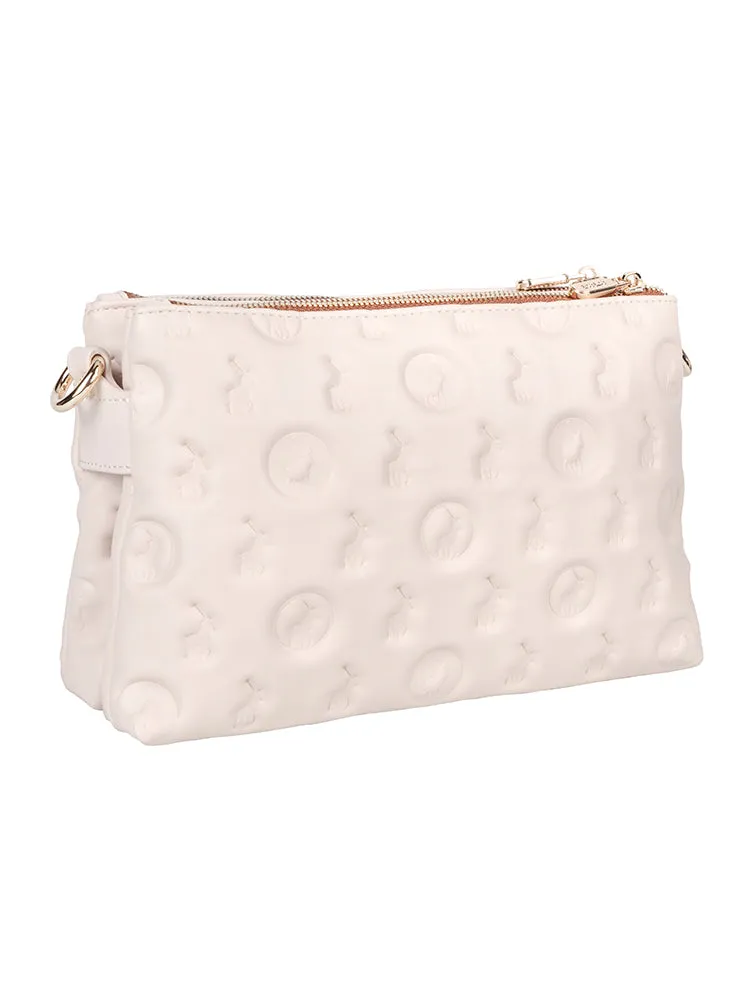 Luna Double Zip Sling Bag-Ecru sold by Edgars