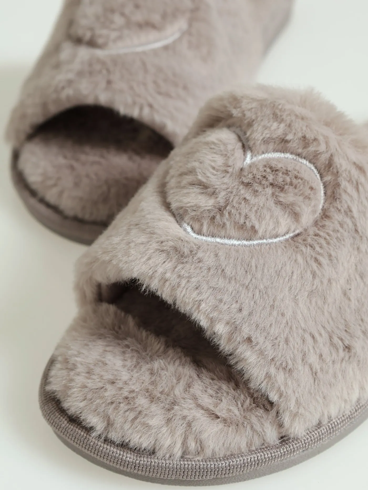 Thin Embroidered Heart Mule Slippers - Taupe sold by Edgars product image thumbnail 3