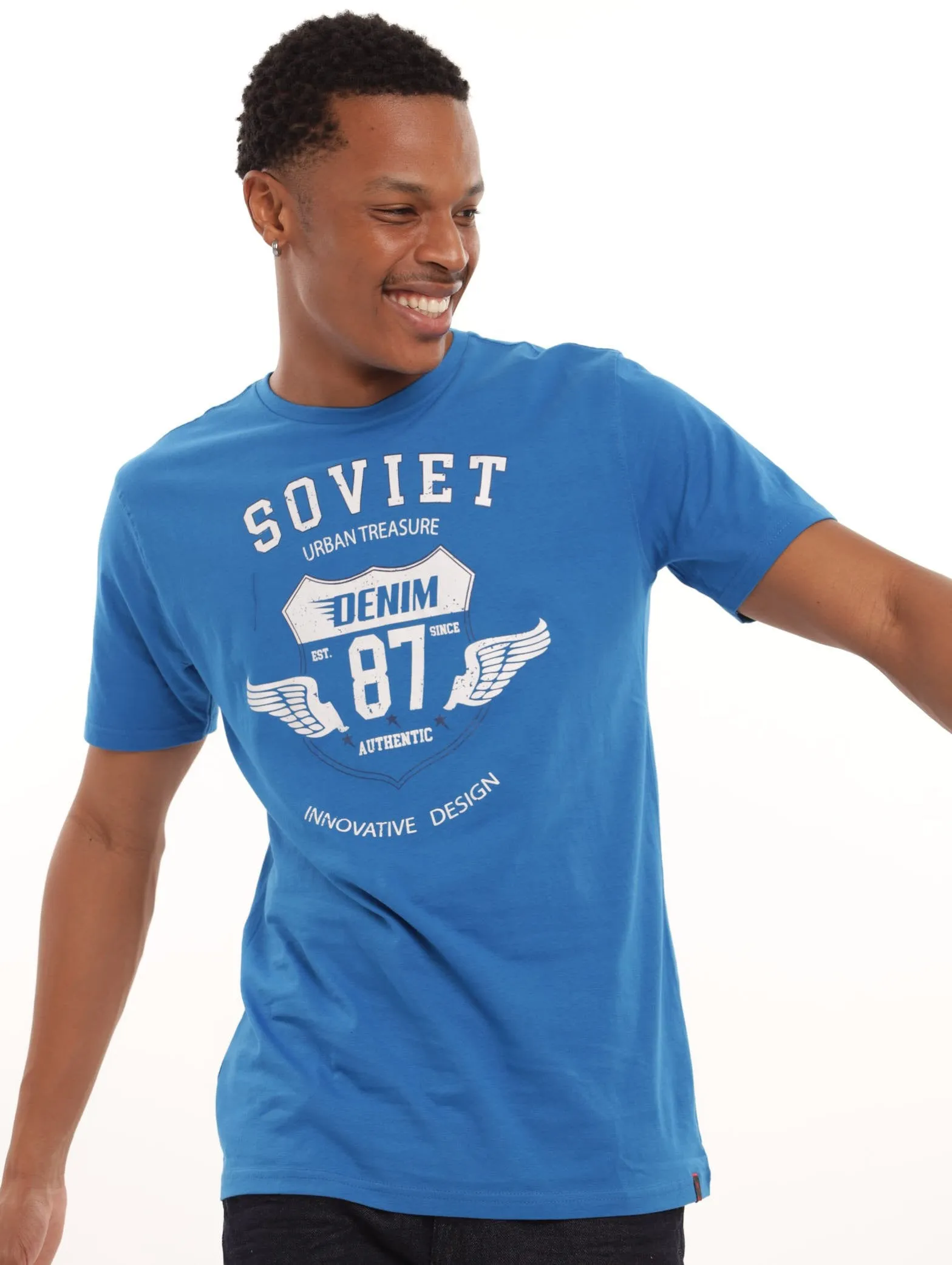 Men's Soviet Tillman Tee - Royal sold by Edgars
