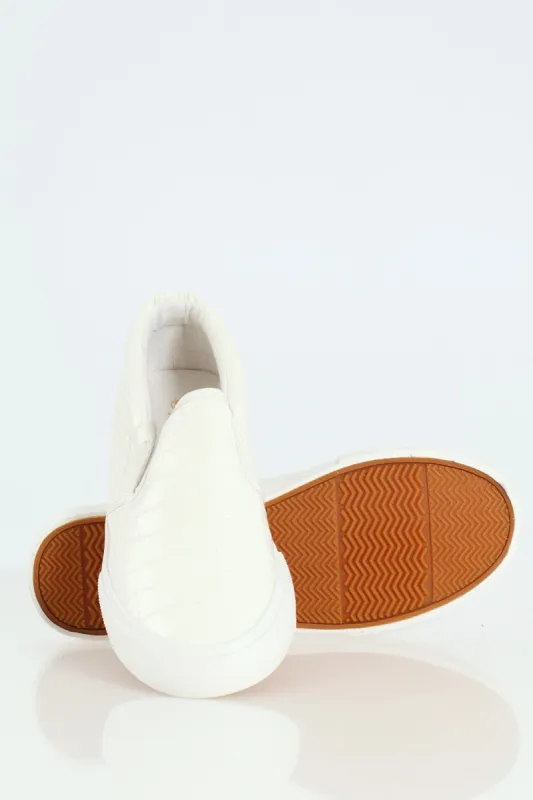 Slip On Mono Street Sneaker - White sold by Edgars