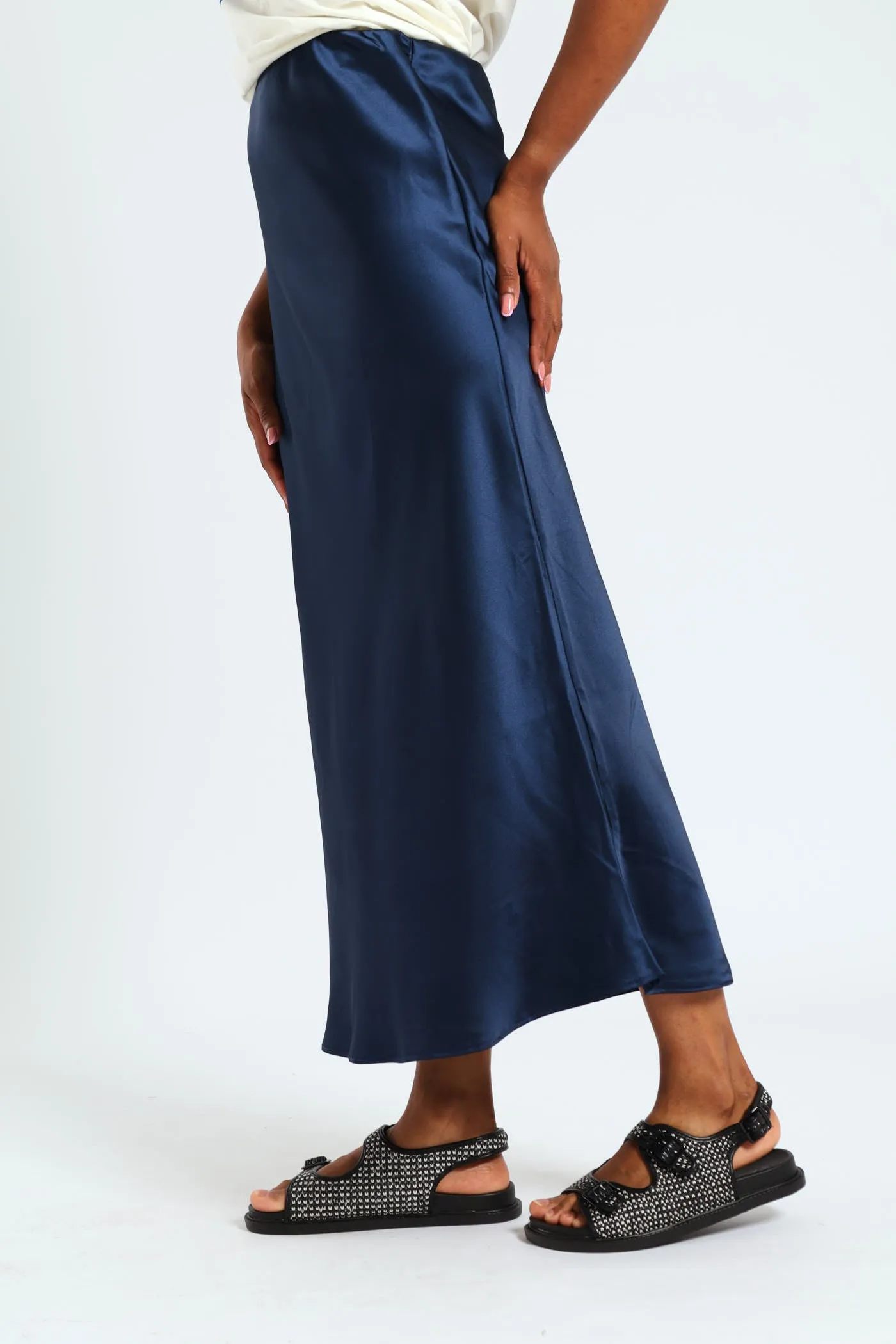 Satin Midi Slip Skirt - Navy sold by Edgars product image thumbnail 3