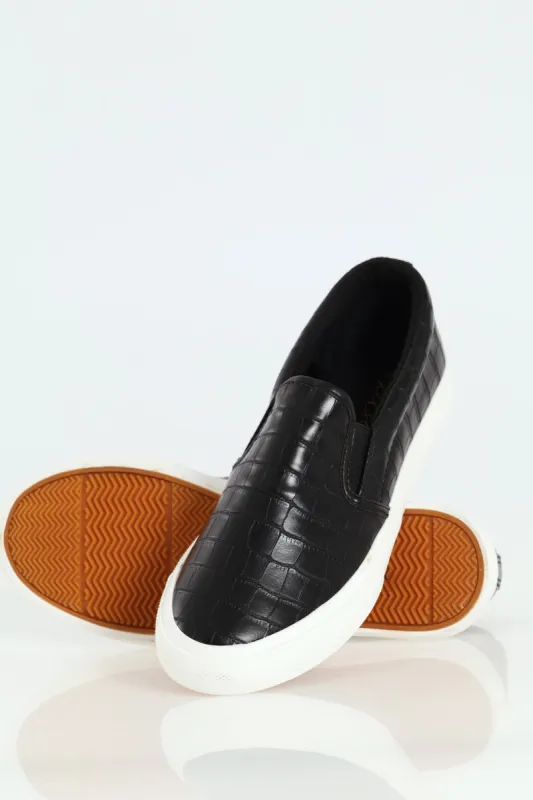 Slip On Mono Street Sneaker - Black sold by Edgars