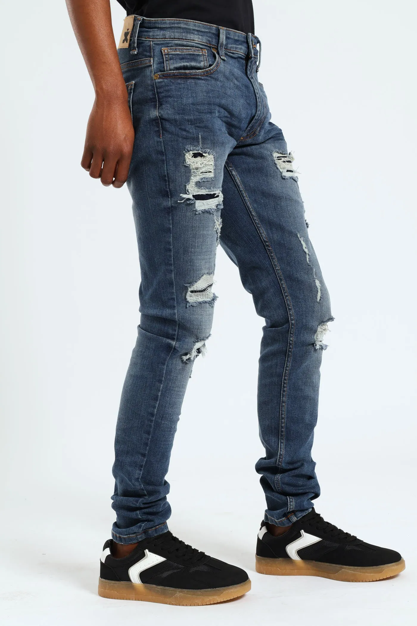 Patch Rip & Repair Super Skinny Jean - Denim sold by Edgars product image thumbnail 2