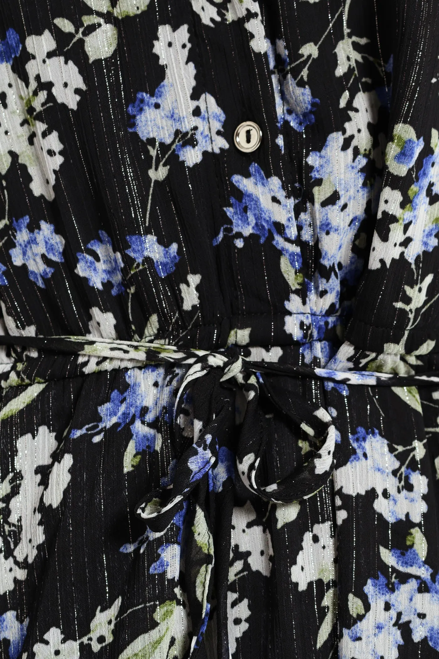 Button Through Tiered Frill Hem Tea Dress - Blue sold by Edgars product image thumbnail 5