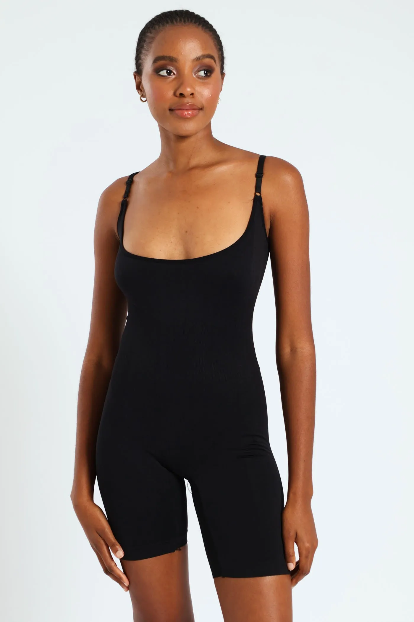 Medium Control Long Leg Seamless Full Bodysuit - Black sold by Edgars