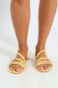 Multi Strap Sandal - Light Yellow sold by Edgars 