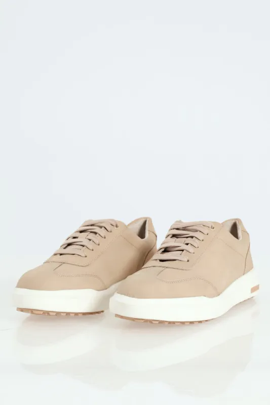 Panelled T-Toe Lace Up Sneaker - Sand made by Hush Puppies