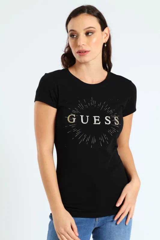 Glitter Ray Tee - Black sold by Edgars