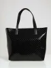Alexa Embossed Logo Patent Tote Bag - Black sold by Edgars