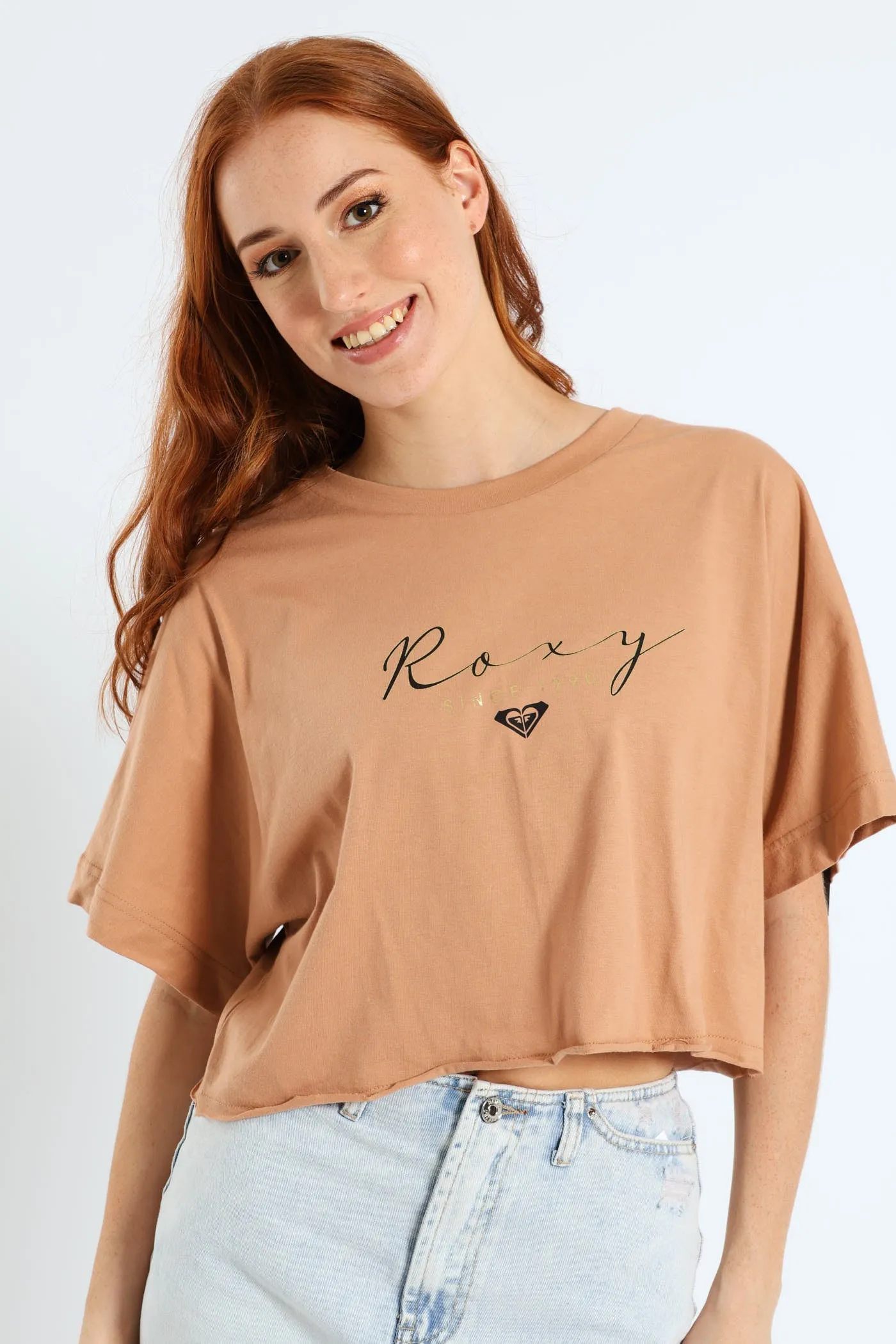 Noon Ocean Crop Tee - Camel sold by Edgars